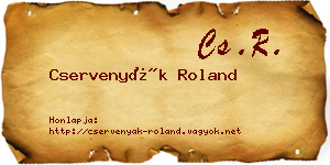 Cservenyák Roland névjegykártya